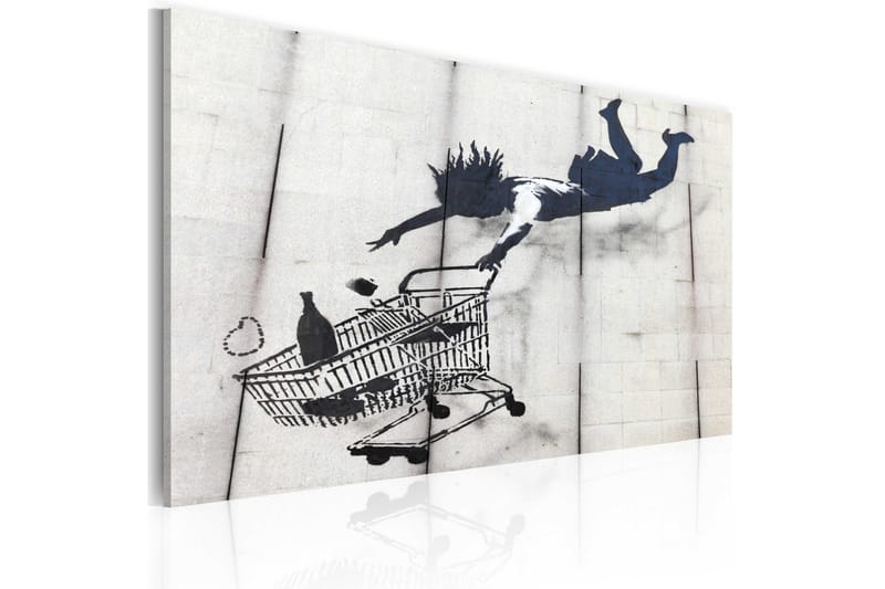 Billede Falling Woman With Supermarket Trolley 60x40, Artgeist sp. z o. o.