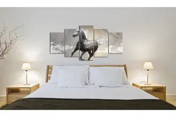 Billede Fancy Gallop 5 Pieces 200x100 - Artgeist sp. z o. o. - Boligtilbehør - Billeder & kunst - Billeder på lærred