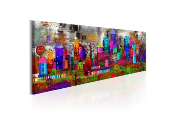 Billede Fantasy City 120x40 - Artgeist sp. z o. o. - Boligtilbehør - Billeder & kunst - Billeder på lærred