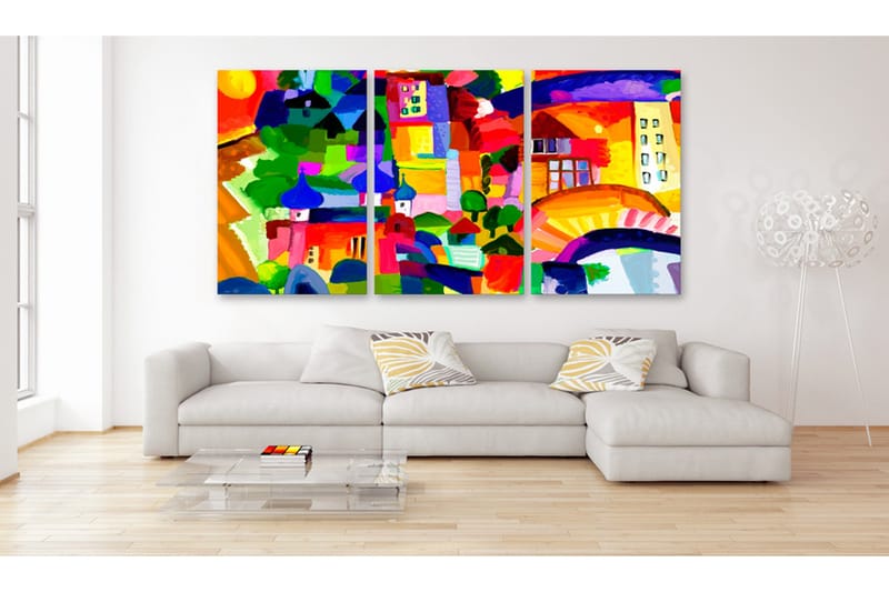 Billede farverig by 60x30, Artgeist sp. z o. o.