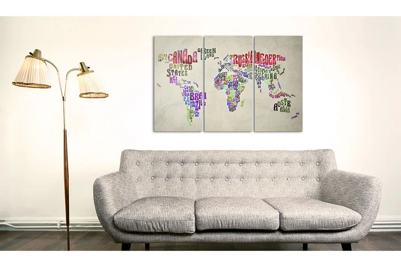 Billede farverige lande Triptych 90x60, Artgeist sp. z o. o.