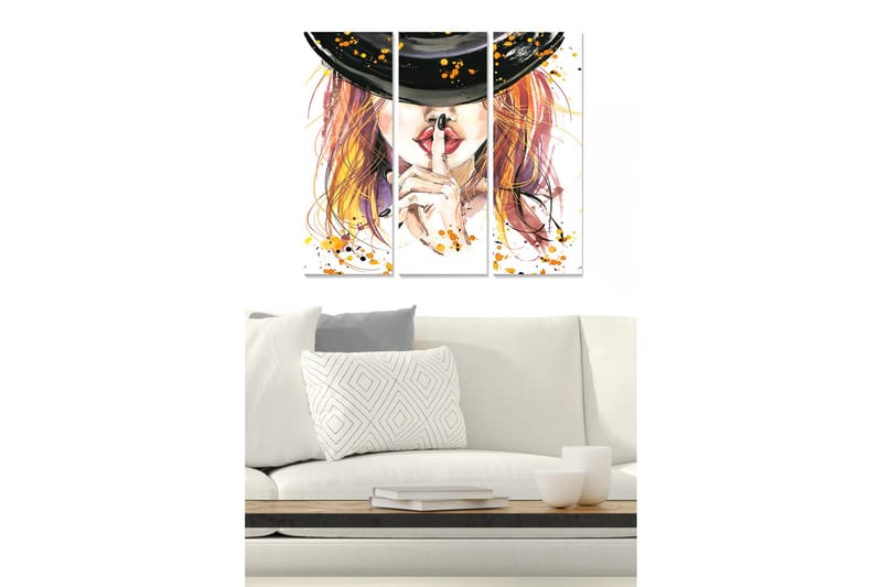 Billede Fashion 3 stk Flerfarvet, 22x05 cm