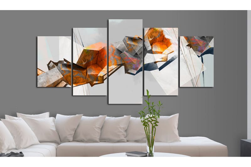 Billede Fiery Blocks 200x100 - Artgeist sp. z o. o. - Boligtilbehør - Billeder & kunst - Billeder på lærred