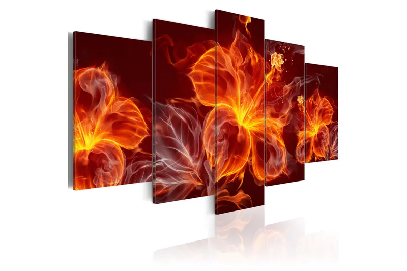 Billede Fiery Flowers 100x50, Artgeist sp. z o. o.