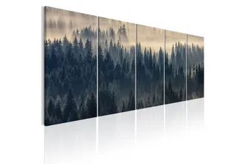 Billede Fir In The Fog 200x80 - Artgeist sp. z o. o. - Boligtilbehør - Billeder & kunst - Billeder på lærred