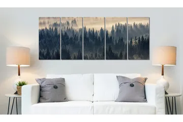 Billede Fir In The Fog 200x80 - Artgeist sp. z o. o. - Boligtilbehør - Billeder & kunst - Billeder på lærred