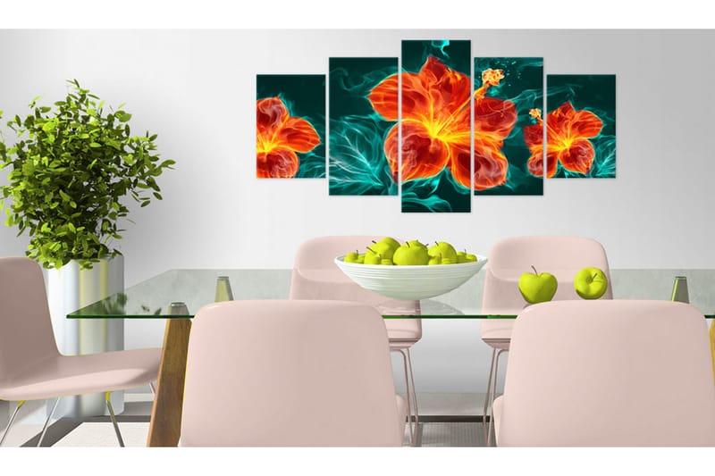 Billede Flaming Lily 100x50 - Artgeist sp. z o. o. - Boligtilbehør - Billeder & kunst - Billeder på lærred
