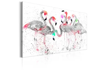 Billede Flamingoes Dance 90x60 - Artgeist sp. z o. o. - Boligtilbehør - Billeder & kunst - Billeder på lærred