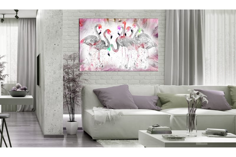 Billede Flamingoes family 90x60, Artgeist sp. z o. o.