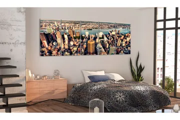 Billede Flight Over New York 200x80 - Artgeist sp. z o. o. - Boligtilbehør - Billeder & kunst - Billeder på lærred