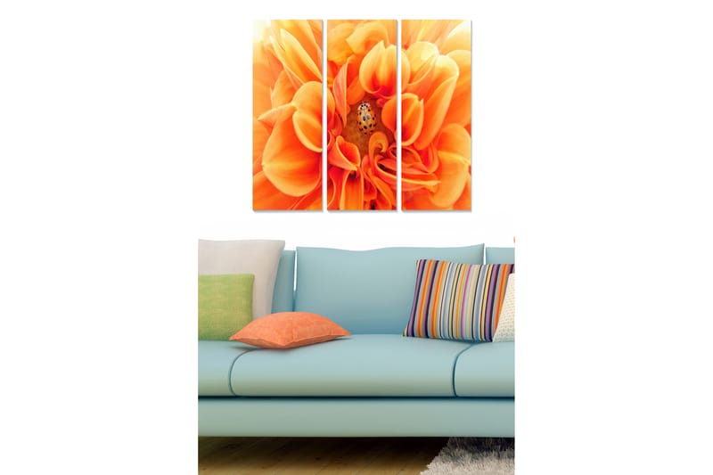 Billede Floral 3 stk Flerfarvet - 22x05 cm - Boligtilbehør - Billeder & kunst - Billeder på lærred