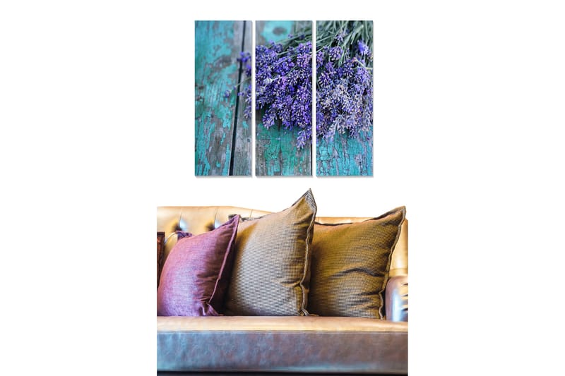 Billede Floral 3 stk Flerfarvet - 22x05 cm - Boligtilbehør - Billeder & kunst - Billeder på lærred