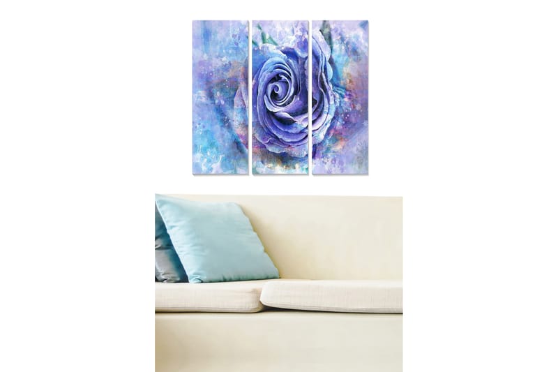 Billede Floral 3 stk Flerfarvet - 22x05 cm - Boligtilbehør - Billeder & kunst - Billeder på lærred