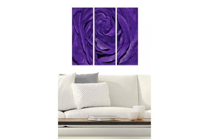 Billede Floral 3 stk Flerfarvet, 22x05 cm