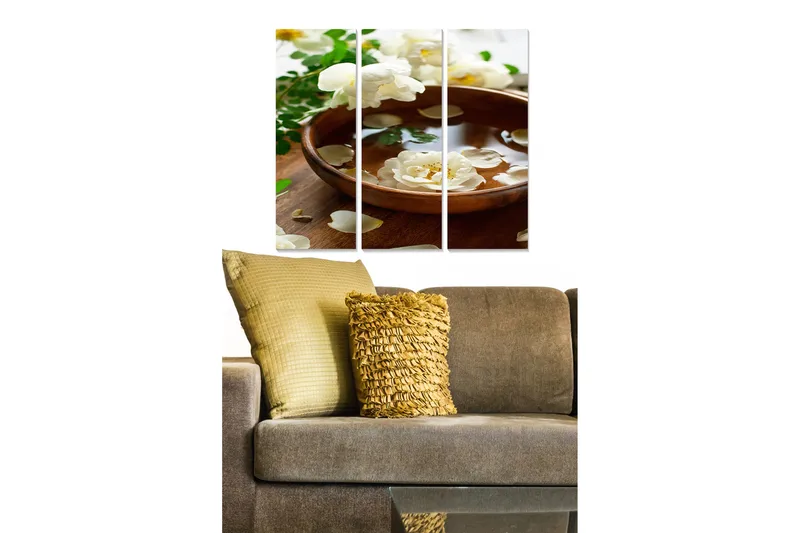 Billede Floral 3 stk Flerfarvet, 22x05 cm