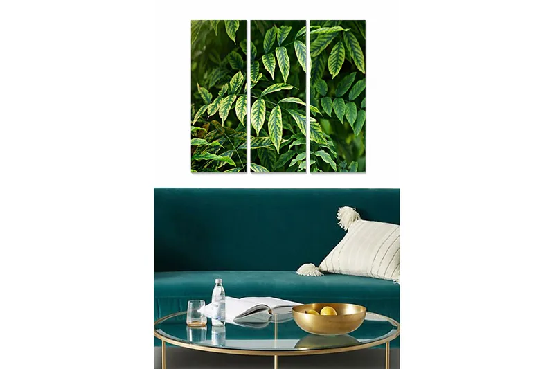 Billede Floral 3 stk Flerfarvet, 22x05 cm