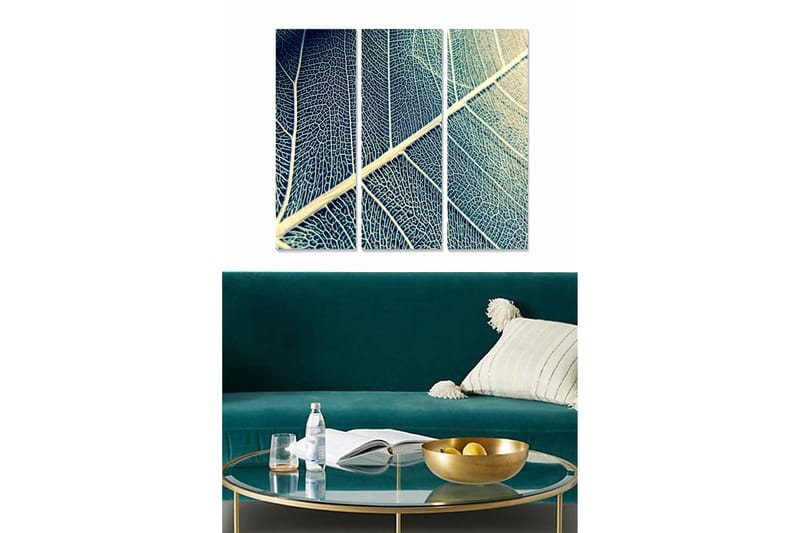 Billede Floral 3 stk Flerfarvet, 22x05 cm