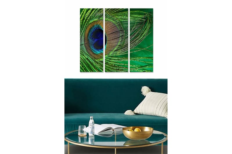 Billede Floral 3 stk Flerfarvet, 22x05 cm