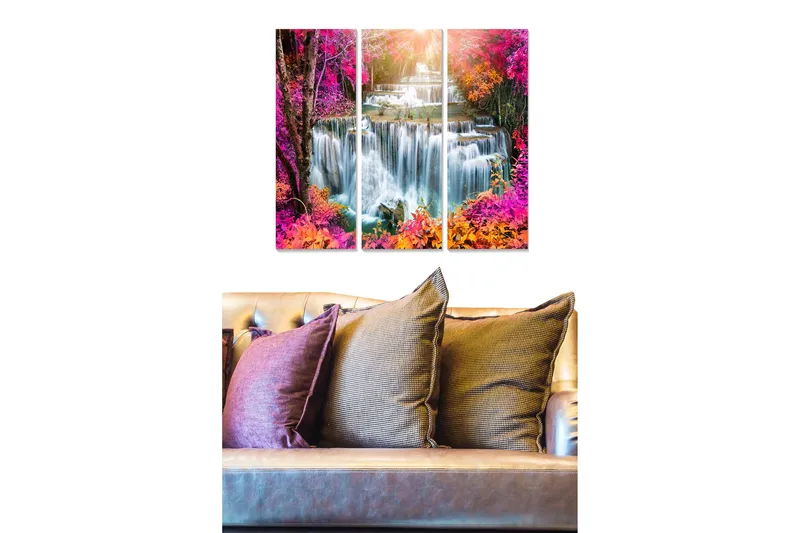 Billede Floral 3 stk Flerfarvet, 22x05 cm