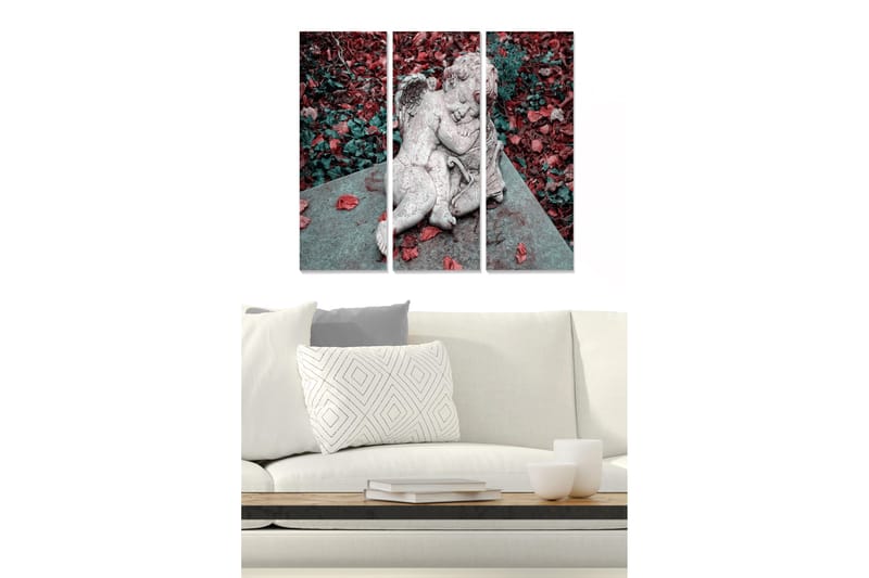 Billede Floral 3 stk Flerfarvet, 22x05 cm