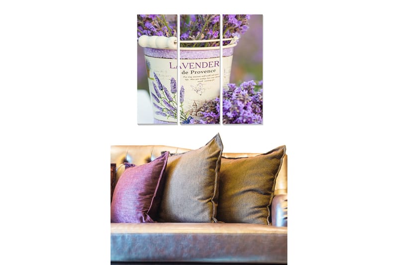 Billede Floral 3 stk Flerfarvet, 22x05 cm