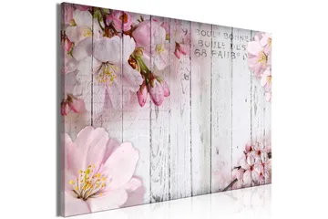 Billede Flowers on Boards (1 del) bred 90x60 - Artgeist sp. z o. o. - Boligtilbehør - Billeder & kunst - Billeder på lærred