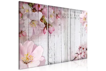 Billede Flowers On Boards 3 Parts 90x60 - Artgeist sp. z o. o. - Boligtilbehør - Billeder & kunst - Billeder på lærred