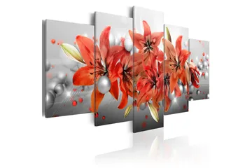 Billede Flowery Battle 100x50 - Artgeist sp. z o. o. - Boligtilbehør - Billeder & kunst - Billeder på lærred