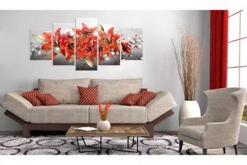 Billede Flowery Battle 100x50 - Artgeist sp. z o. o. - Boligtilbehør - Billeder & kunst - Billeder på lærred