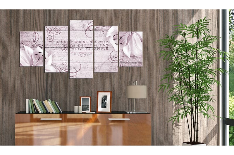 Billede Flushed Lilies 200x100 - Artgeist sp. z o. o. - Boligtilbehør - Billeder & kunst - Billeder på lærred