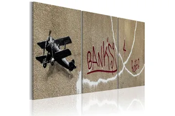 Billede Flyver Bansky 60x30 - Artgeist sp. z o. o. - Boligtilbehør - Billeder & kunst - Billeder på lærred