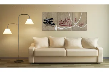 Billede Flyver Bansky 60x30 - Artgeist sp. z o. o. - Boligtilbehør - Billeder & kunst - Billeder på lærred