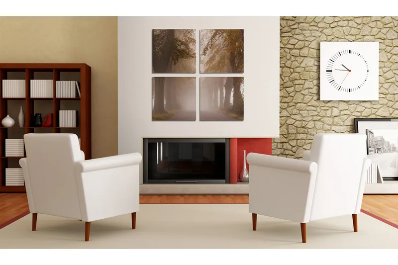 Billede Foggy Gyde 80x80 - Artgeist sp. z o. o. - Boligtilbehør - Billeder & kunst - Billeder på lærred