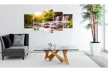 Billede Forest Waterfall 200x100 - Artgeist sp. z o. o. - Boligtilbehør - Billeder & kunst - Billeder på lærred