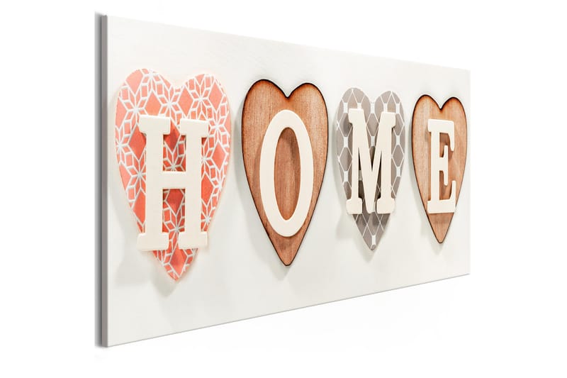 Billede Four Hearts (1 Part) Smal 120x40 - Artgeist sp. z o. o. - Boligtilbehør - Billeder & kunst - Billeder på lærred