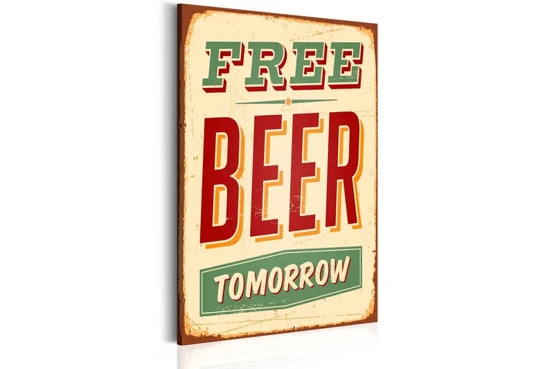 Billede Free Beer Tomorrow 40x60, Artgeist sp. z o. o.