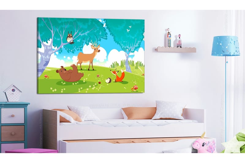 Billede Friendly Animals (1 del) Bred 90x60, Artgeist sp. z o. o.
