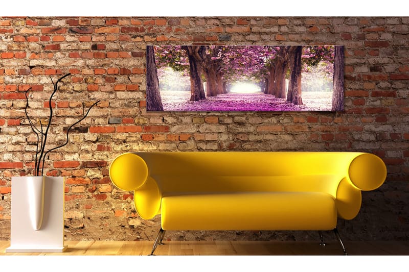 Billede Fuchsia Garden 135x45 - Artgeist sp. z o. o. - Boligtilbehør - Billeder & kunst - Billeder på lærred