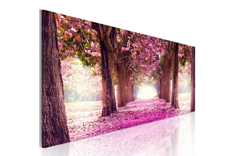 Billede Fuchsia Garden 135x45 - Artgeist sp. z o. o. - Boligtilbehør - Billeder & kunst - Billeder på lærred