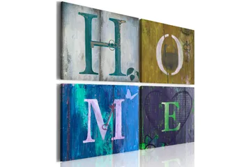 Billede Gør Det Selv Hjemme 80x80 - Artgeist sp. z o. o. - Boligtilbehør - Billeder & kunst - Billeder på lærred