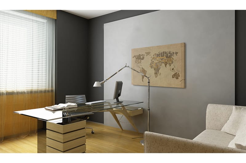 Billede Gamle Verdenskort 90x60 - Artgeist sp. z o. o. - Boligtilbehør - Billeder & kunst - Billeder på lærred