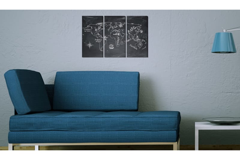 Billede Geografi Lektion Fransk Triptych 120x80 - Artgeist sp. z o. o. - Boligtilbehør - Billeder & kunst - Billeder på lærred