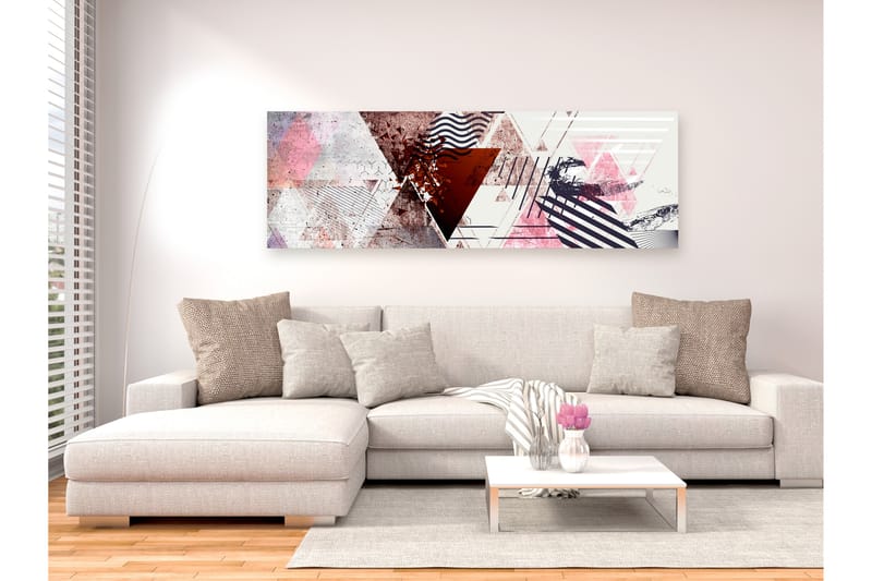 Billede Geometric Background (1 del) Smal 135x45 - Artgeist sp. z o. o. - Boligtilbehør - Billeder & kunst - Billeder på lærred