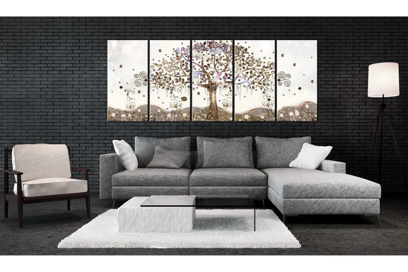 Billede Geometric Tree 225x90 - Artgeist sp. z o. o. - Boligtilbehør - Billeder & kunst - Billeder på lærred