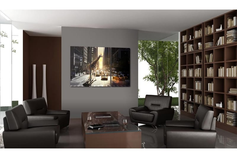Billede Giraf Den Store Byen 120x80 - Artgeist sp. z o. o. - Boligtilbehør - Billeder & kunst - Billeder på lærred