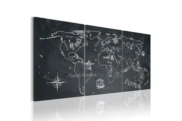 Billede Globetrotter 120x60 - Artgeist sp. z o. o. - Boligtilbehør - Billeder & kunst - Billeder på lærred