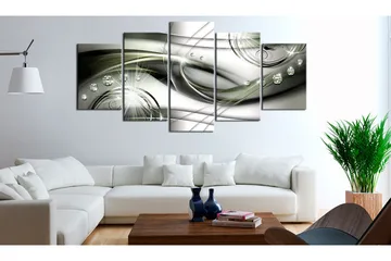 Billede Glowing Green Wave 200x100 - Artgeist sp. z o. o. - Boligtilbehør - Billeder & kunst - Billeder på lærred