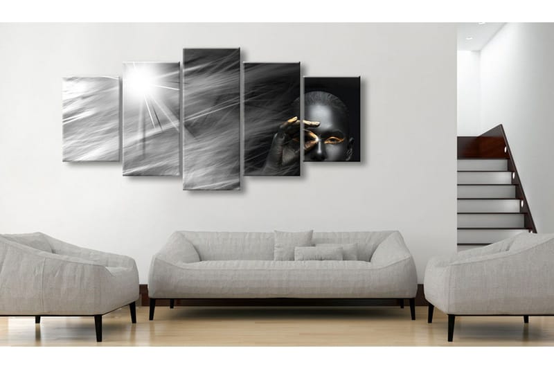 Billede Gold Eye 200x100 - Artgeist sp. z o. o. - Boligtilbehør - Billeder & kunst - Billeder på lærred