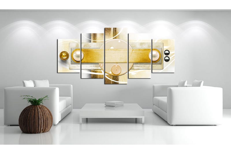 Billede Gold Frigidity 200x100 - Artgeist sp. z o. o. - Boligtilbehør - Billeder & kunst - Billeder på lærred