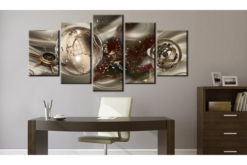 Billede Golden Compass 100x50 - Artgeist sp. z o. o. - Boligtilbehør - Billeder & kunst - Billeder på lærred